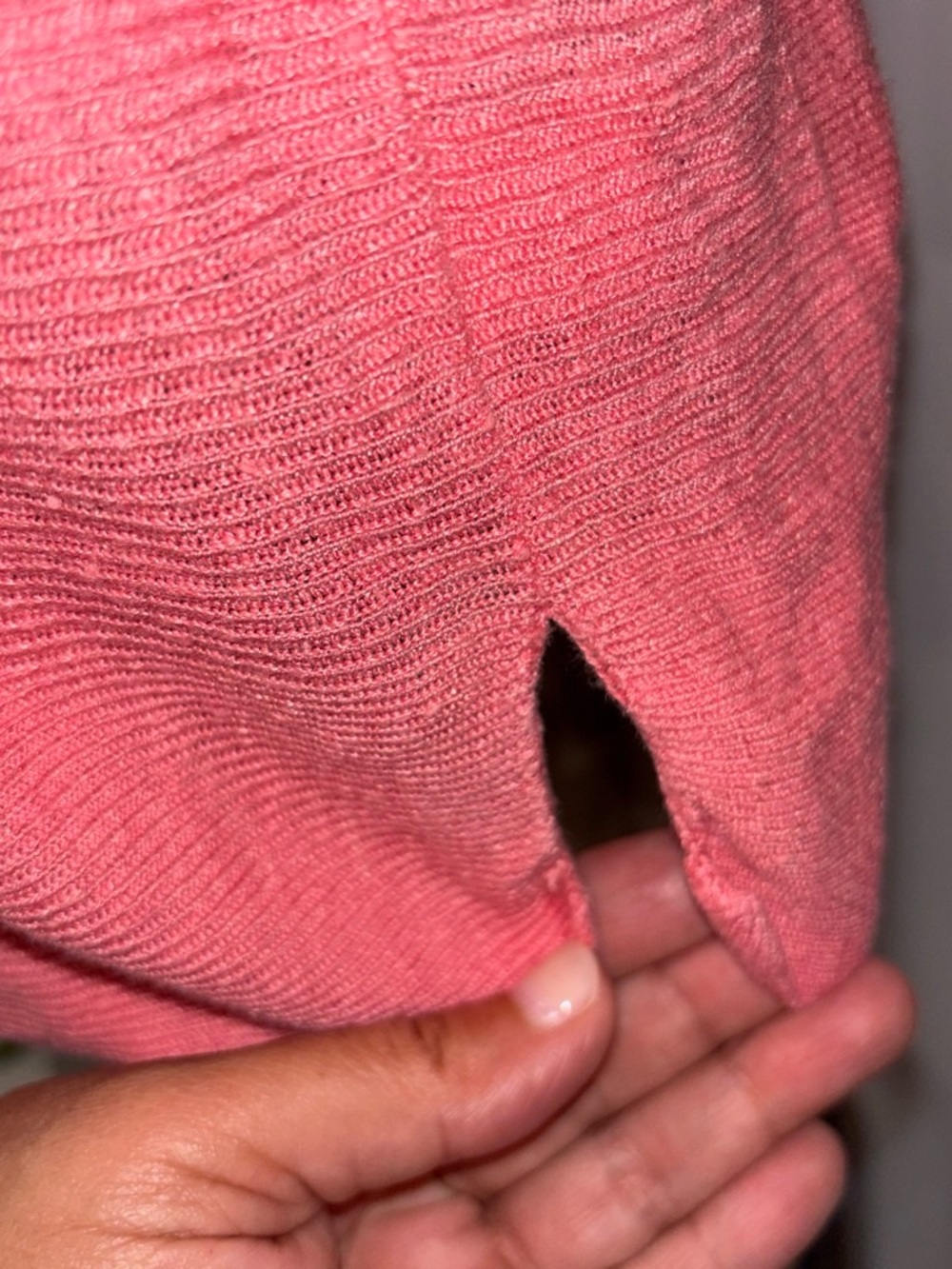 J. Jill Coral-Pink Lightweight Knit Tunic - Picture 2 of 3